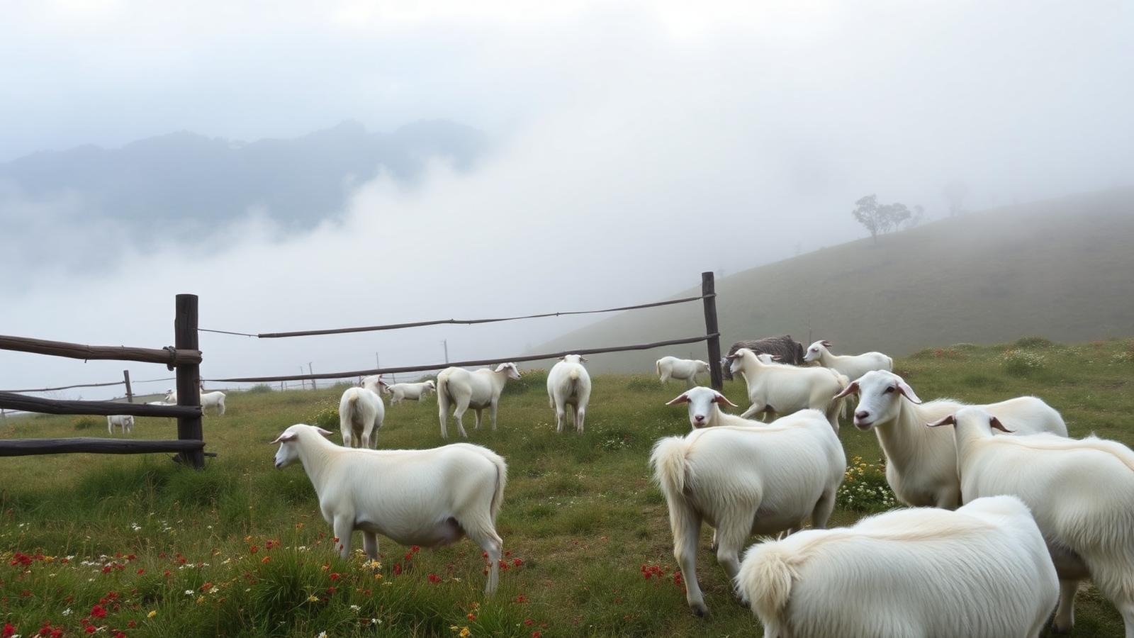 Cabras na fazenda Genève