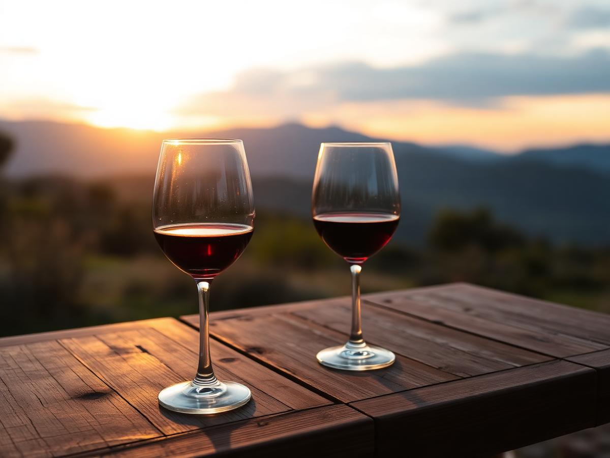 Vinhos com vista da serra
